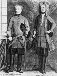 Charles XII de Suède avec son conseiller le baron Gortz